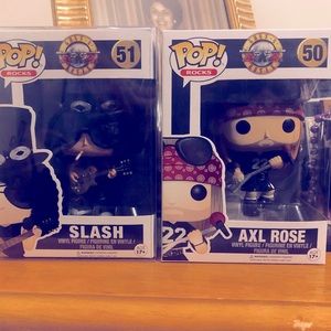 Funko Pop Rocks SLASH #51 and AXLE ROSE #50 NIB